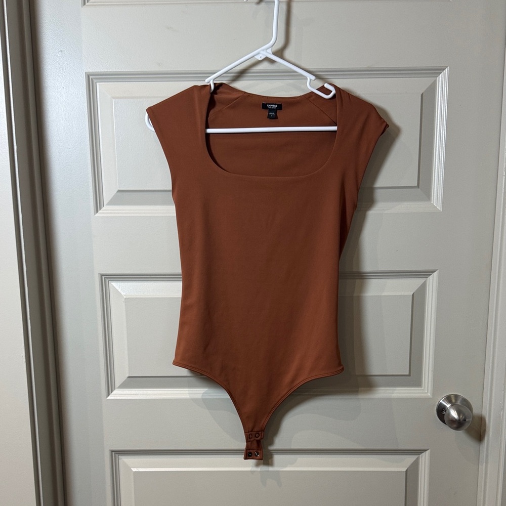 Express Brown Bodysuit Top